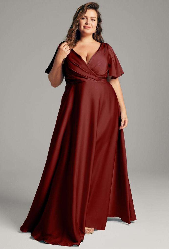 Burgundy maxi dress plus size orders